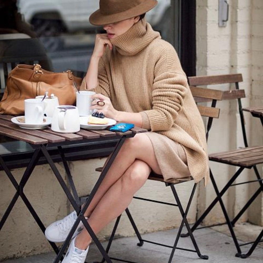 Calypso St. Barth Camel Turtleneck Sweater - image 5